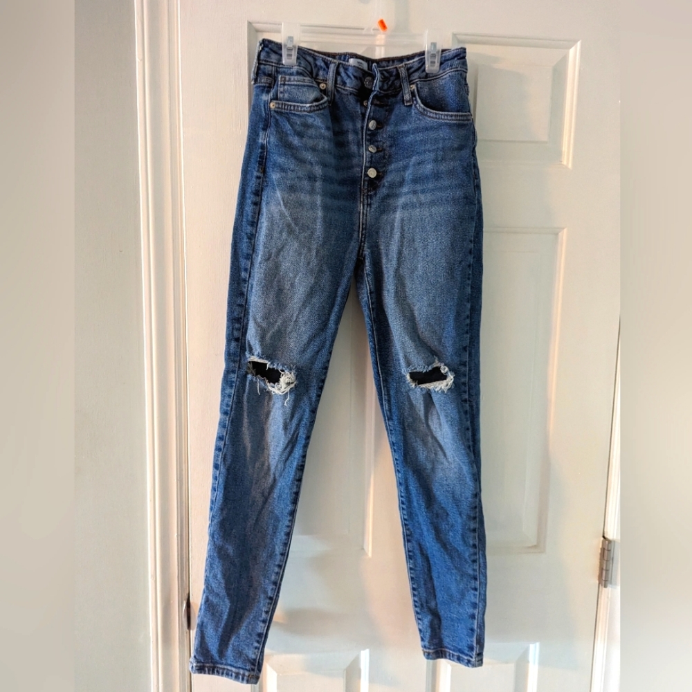 Forever 21, high waisted button fly jeans